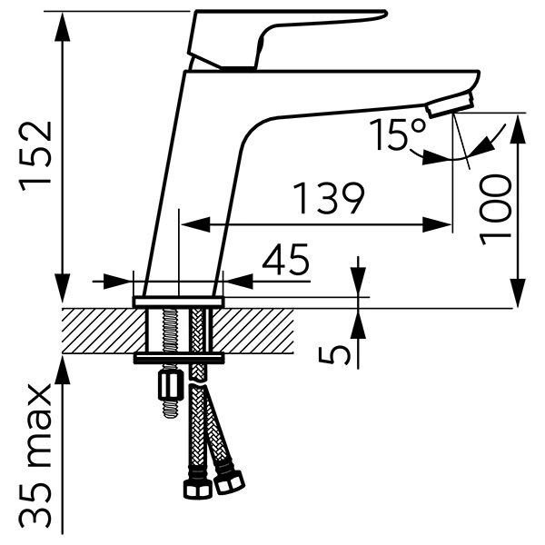 Baterie lavoar Ferro Vitto Gunmetal BVI2VLBLGM