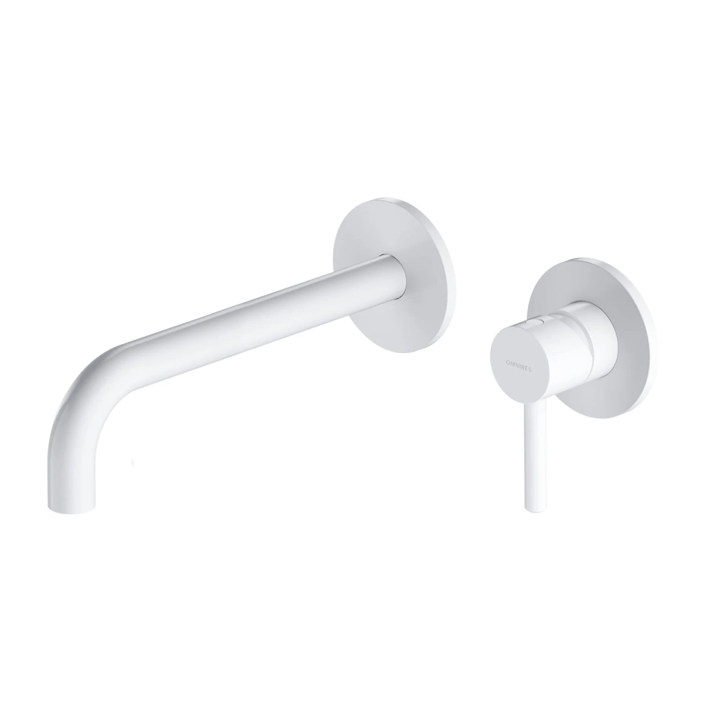 Baterie încastrată lavoar Omnires Y (Pipa 19-21 cm) Matt White Y1215HLWM