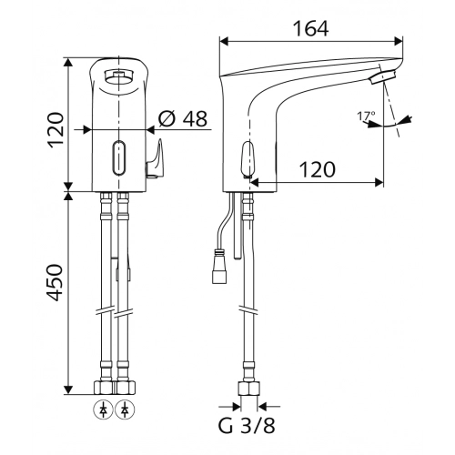 Baterie lavoar electronică cu infraroșu Schell Modus E 9V 021740699