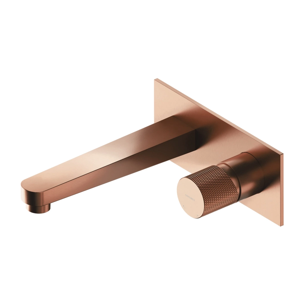 Baterie încastrată lavoar Omnires Contour Brushed Copper CT8015CPB