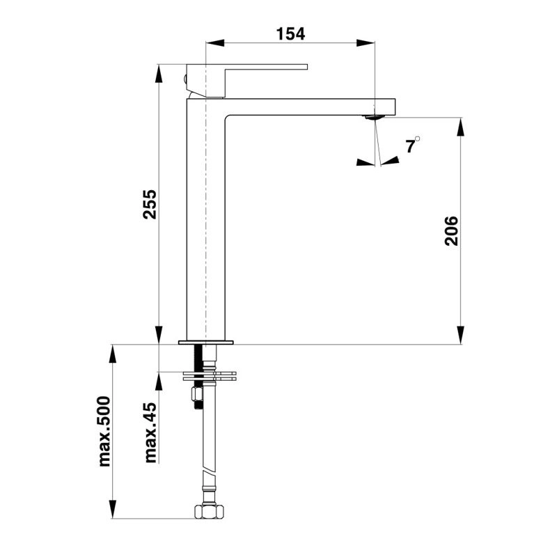 Baterie lavoar înalt Herz SQ q12 UH00058