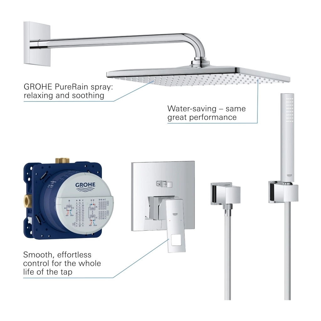 Set de duș îngropat Grohe Eurocube Tempesta 210 25238000