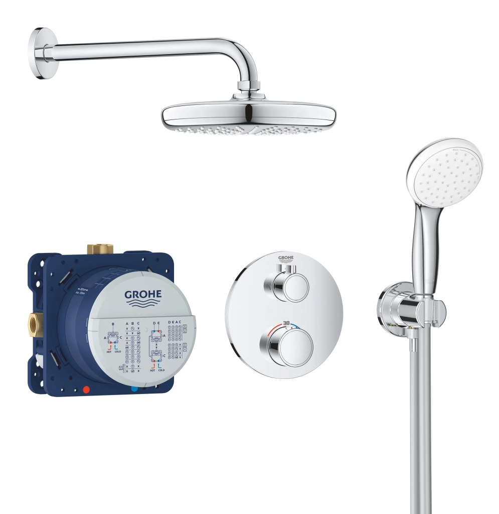 Set de duș îngropat termostatat Grohe GRT Tempesta 210 34727000