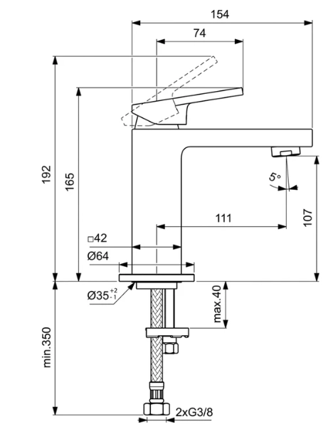 Baterie lavoar Ideal Standard Extra BD501AA