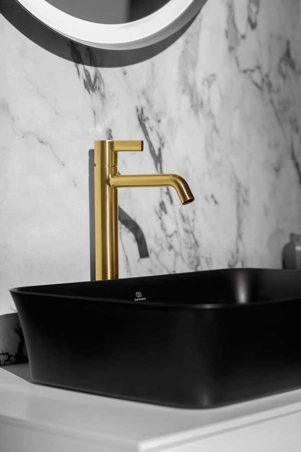 Смеситель для раковины высокий Ideal Standard Atelier Joy Brushed Gold BC781A2