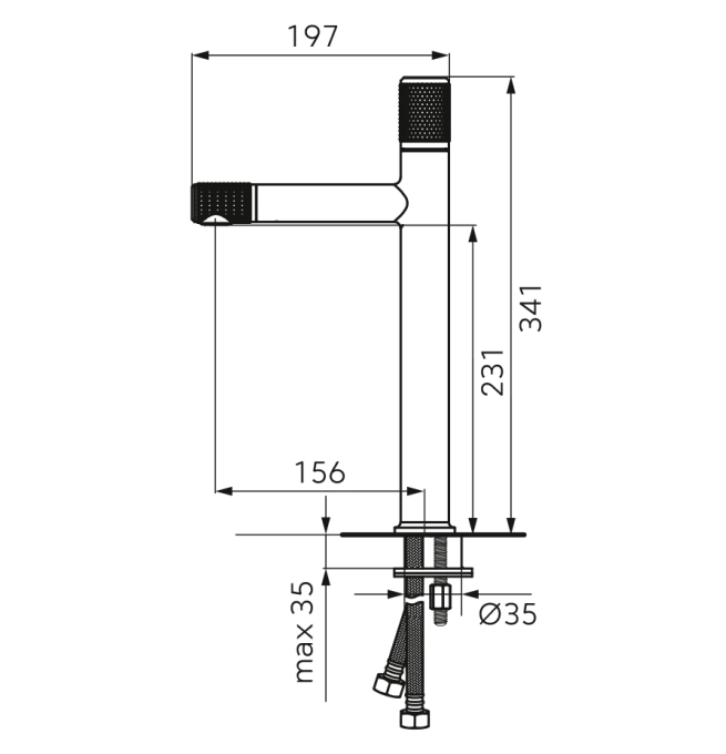 Baterie lavoar înalt FDesign Ardesia