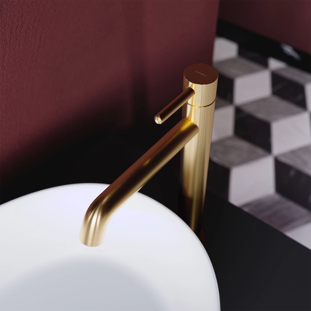 Baterie lavoar înalt Omnires Y Brushed Gold Y1212GLB