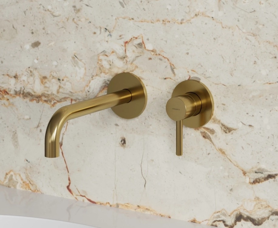 Baterie încastrată lavoar Omnires Y Auriu Periat Y1215HLGLB