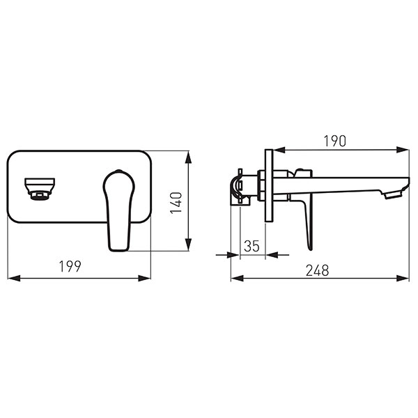 Baterie încastrată lavoar Ferro Adore BDR3PABLC