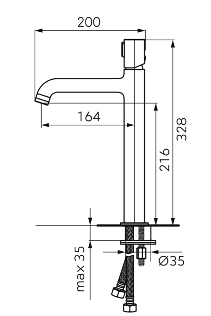 Baterie lavoar înalt FDesign Meandro