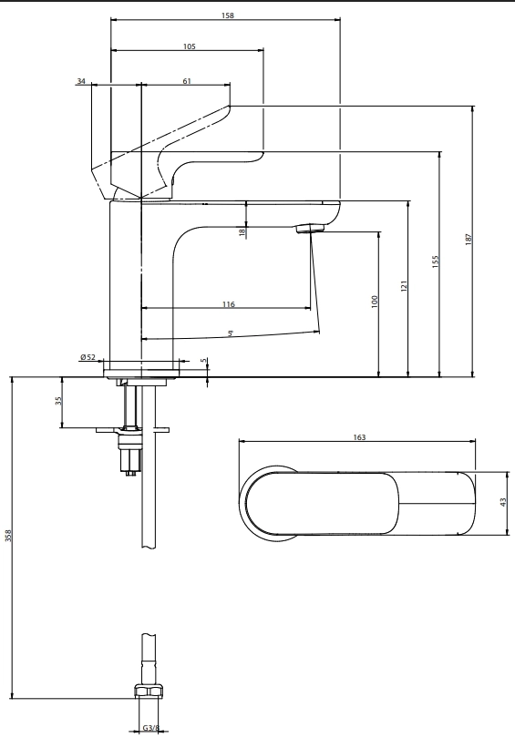 Baterie lavoar Villeroy&amp;Boch O.Novo