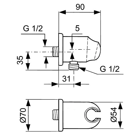 Set baterii Ideal Standard Alpha BD003AA