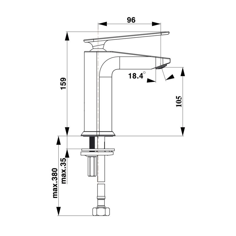 Baterie lavoar Herz Zen u10 UH00077