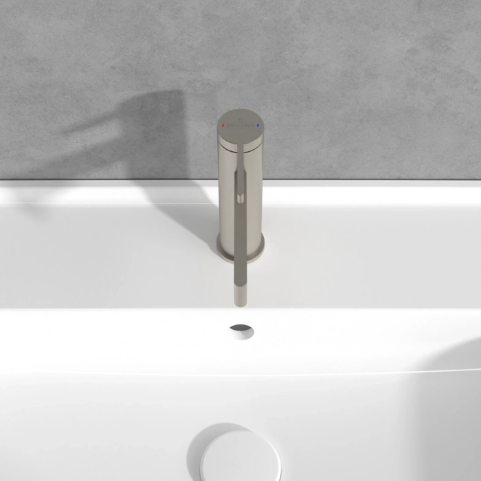 Baterie lavoar Villeroy&amp;Boch Dawn (Pipa dreaptă) Nickel