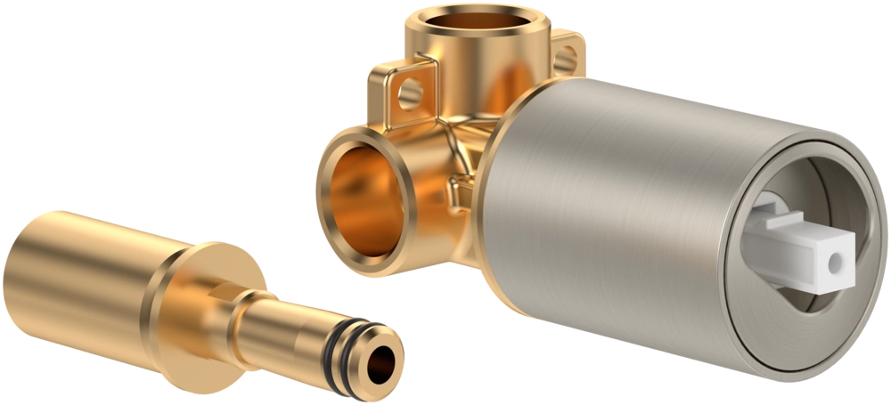 Set instalare baterie încastrată lavoar Villeroy&amp;Boch Loop&amp;Friends Brushed Nickel