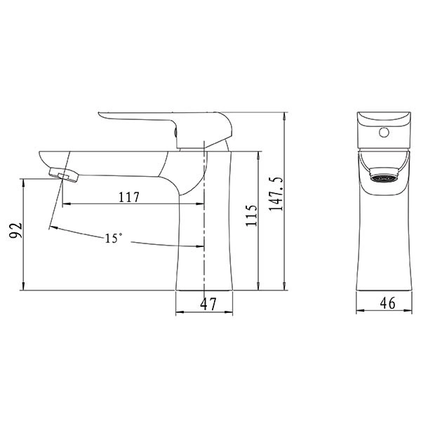 Baterie lavoar Ferro Tina White 38001/1.1
