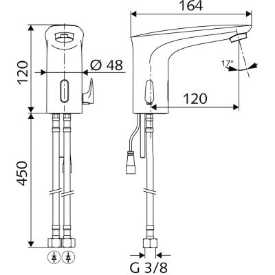 Смеситель сенсорный для раковины Schell Modus E 220V 021750699