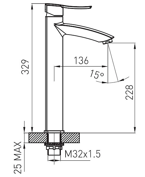 Baterie lavoar înalt Ferro Florence BFL2LVL