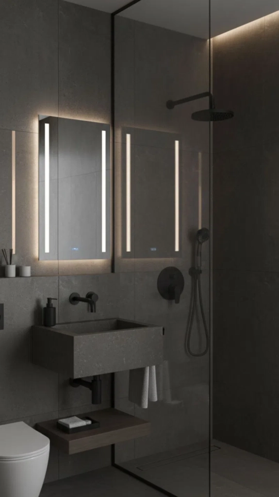 Set de duș îngropat Ferro Ritto Black