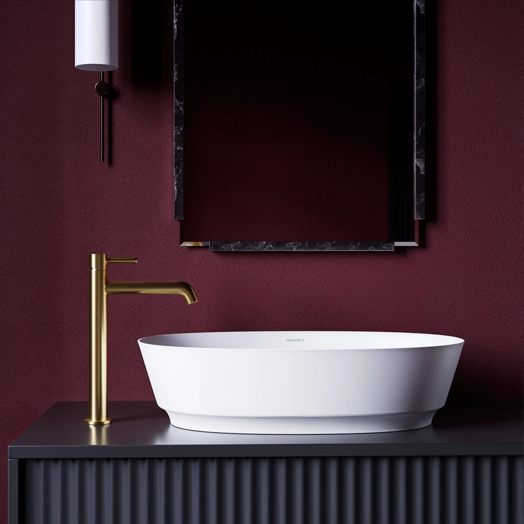 Baterie lavoar înalt Omnires Y Brushed Gold Y1212GLB