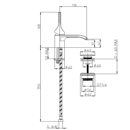 Baterie lavoar Bossini APICE S E89600000030005