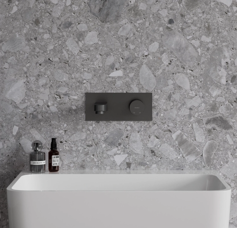 Baterie încastrată lavoar Omnires Contour Antracit CT8015AT