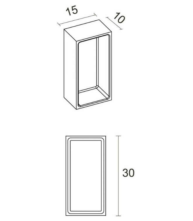 Polita Solid Surface Riho Alcove 60x30cm